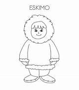 Eskimo And Igloo Coloring Pages  Playing Learning sketch template