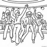 1970s Disco Dance Party Coloring Page 67365 53309 sketch template