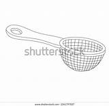 Cute Cartoon Sieve Coloring Page Kidsvector Stock Vector Royalty Free  sketch template