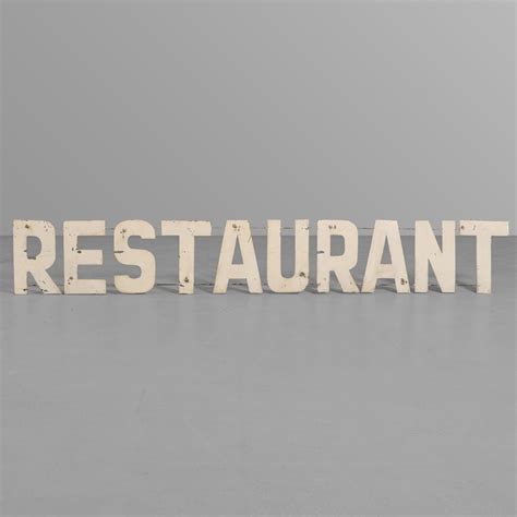 Metal Restaurant Sign | Architectural Artifacts, Inc.