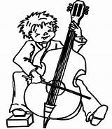 Cello Coloring Pages Music Instruments Instrument Musical Orchestra  sketch template