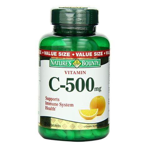 Vitamin C 500 Mg Dietary Supplement Tablets, By Natures Bounty - 250 ...