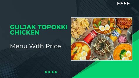 Guljak Topokki Chicken menu prices Australia [Updated 2024]