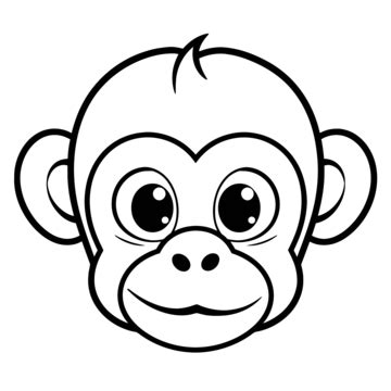 Monkey Face Drawing PNG, Vector, PSD, and Clipart With Transparent Background for Free Download ...