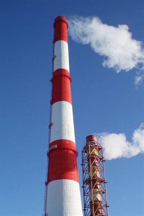 Chimney for flue-gas emission