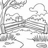 Rustic Farm Fence Coloring Page 68863 55335 sketch template