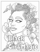 Black Girl Magic  Woman Coloring Page Printable Pages sketch template
