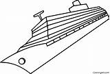 Cruise Ship Coloring Pages Kids Titanic Disney Drawing Transportation  sketch template