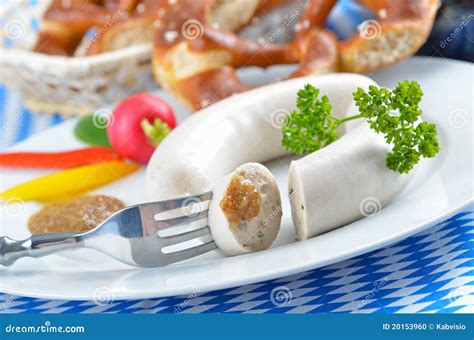 Bavarian white sausages stock photo. Image of original - 20153960