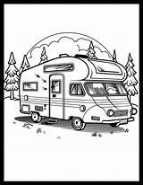 20 Free Printable RV & Camper Coloring Pages For All Ages sketch template