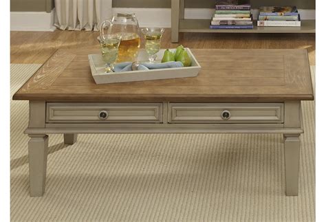 Bungalow 641 Coffee Table w/ 2 Drawers by Liberty Furniture | Buy ...