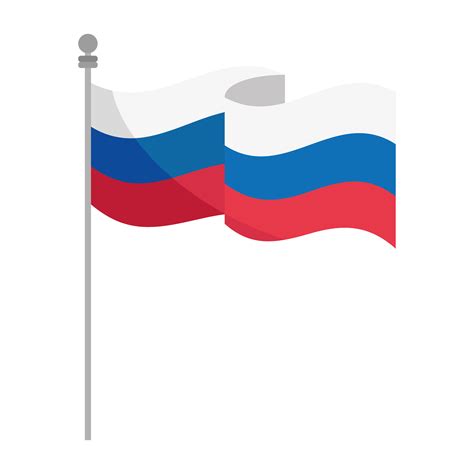 russia flag in pole 4622207 Vector Art at Vecteezy