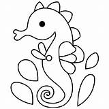 Coloriage Hippocampe En Noir Et Blanc · Creative Fabrica sketch template