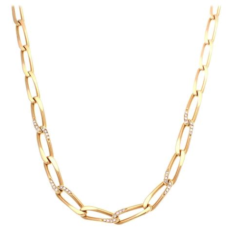 Cartier Diamond Gold Necklace at 1stDibs