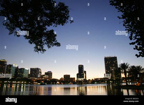 Orlando skyline at night Florida USA Stock Photo - Alamy