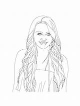 Miley Cyrus coloring Page sketch template