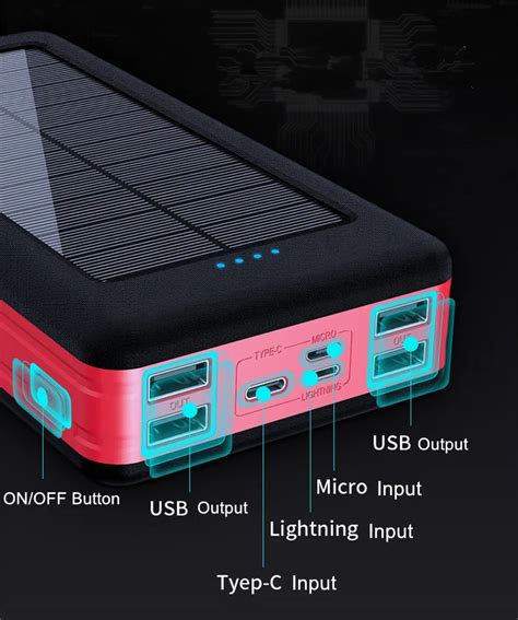 Portable 30000mah Powerbank Laptop Notebook Solar Power Bank With Led Light - Buy Solar Power ...