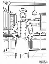 Chef Coloring Pages Free Printable PDFs  Invite Creativity sketch template