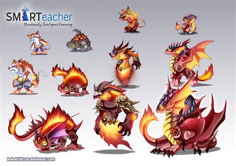 Prodigy Fire Monsters by Dragolisco on deviantART