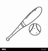 Baseball Bat Coloring Page sketch template