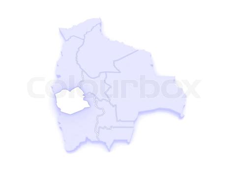 Map of Oruro. Bolivia. | Stock image | Colourbox