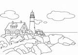 Lighthouse coloring Pages  ColoringLib sketch template