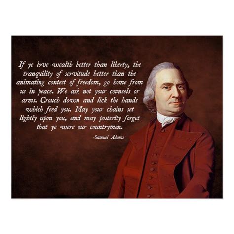 Samuel Adams Liberty Poster | Zazzle | Historical quotes, Founding fathers quotes, Quote posters