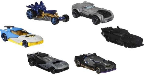 Buy Hot Wheels Batman Character Cars 6-Pack, Set of 6 Toy Cars in 1:64 ...