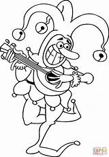 Jester Outline Coloring Page Free Printable  Home sketch template