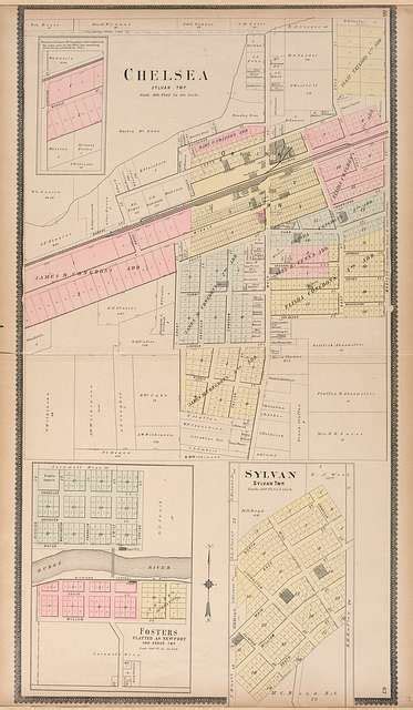 M. M. Dickson & Co's township and sectional pocket map of Washtenaw County, Michigan. - PICRYL ...
