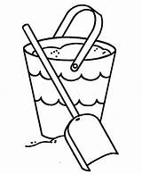 Shovel And Beach Bucket Coloring Pages  Best Place To Color sketch template