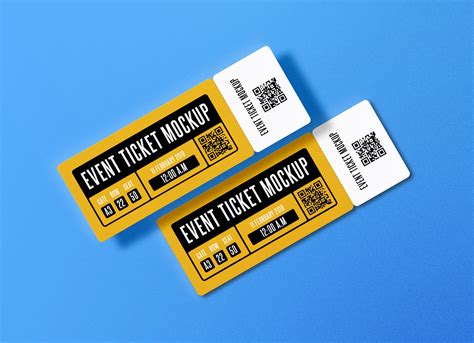 Free Paper Concert / Event Ticket Mockup PSD Set - Good Mockups