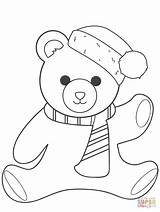 Christmas Teddy Bear Coloring Page  Free Printable Coloring Pages sketch template