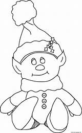 Baby Elf Sits Down Coloring Page Printable sketch template