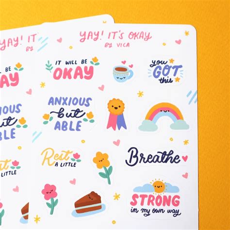 Self Care Stickers Mental Health Stickers Cute Sticker | Etsy