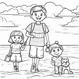Premium Vector  Summer vacation coloring Page For Kids sketch template