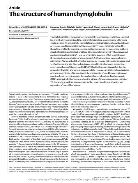 The structure of human thyroglobulin | Request PDF