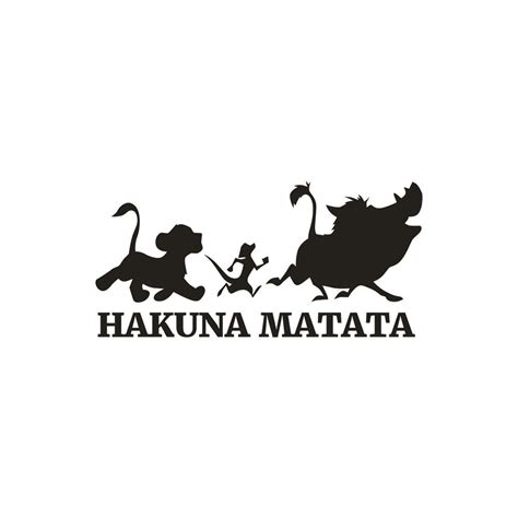 Hakuna Matata Removable Art Vinyl Mural Home Room Decor Wall Stickers | Hakuna matata, Lion king ...