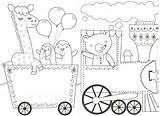 Coloring Circus Train Printable Pages Crafts Trains Cars Craft Birthday  sketch template