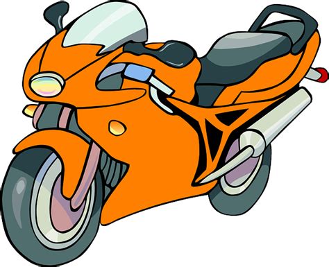 Motorcycle Bike Orange · Free vector graphic on Pixabay