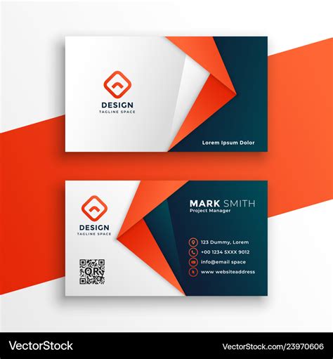 Professional business card template design Vector Image