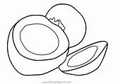 Coconut 1 Coloring Page For Kids  Free Printable sketch template