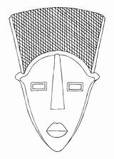 African Tribal Masks Coloring Pages sketch template