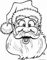 Santa claus face colouring Page Printable For Kids Book sketch template