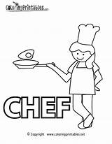 Chef Coloring Page sketch template