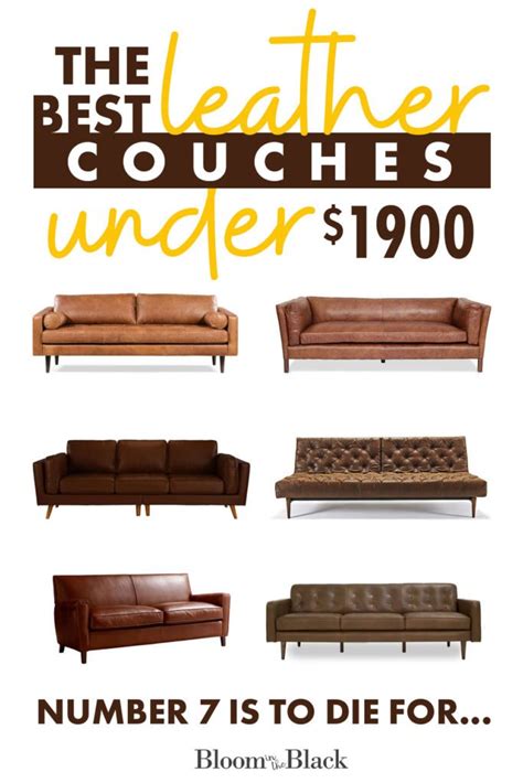 7 Affordable Leather Sofas (Most With Free Shipping!) | Bloom in the Black