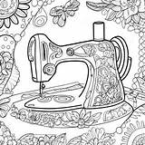 Sewing Coloring Page 33692 27126 sketch template