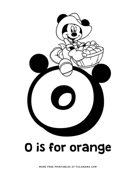 Free Printable Mickey Mouse ABC Coloring Pages - Tulamama