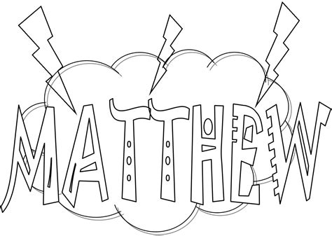 Bible Coloring Pages-Matthew Books of the Bible