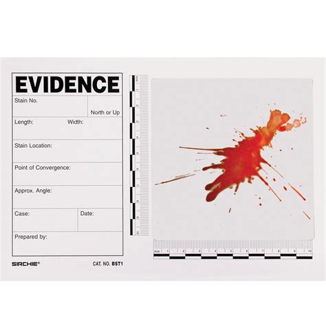 Sirchie® Blood Stain/Evidence Template, Pack of 15 | Carolina Biological Supply